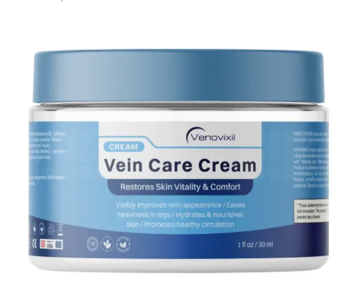 Venovixil Vein Care Cream 30 ml jar with blue lid